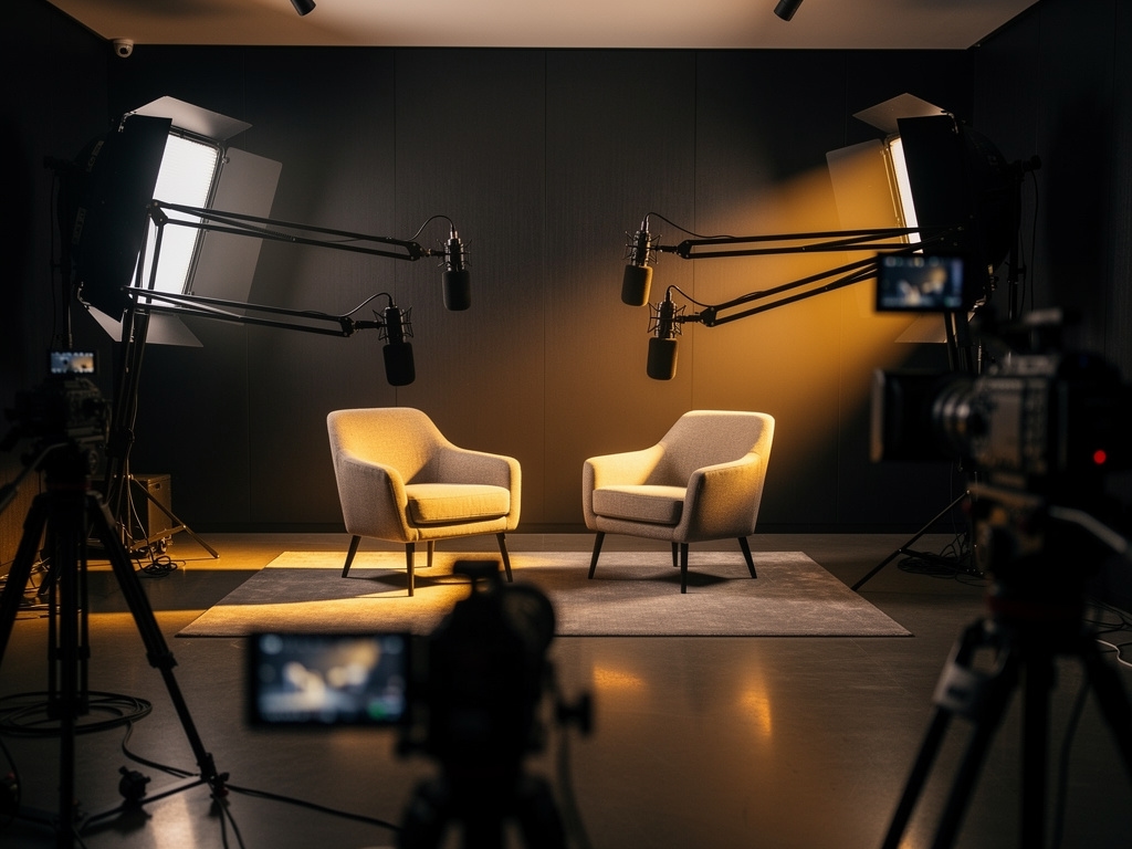 Studio nagrań wywiadu wideo z ekspertem